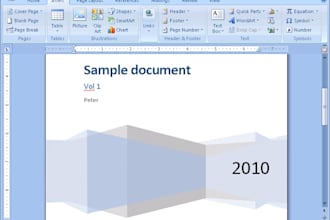 create a custom word document or template