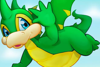 draw any cartoon style in vector