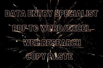 do unique data entry and PDF to excel