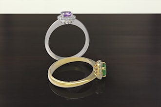 make diamond ring in 3d model for you