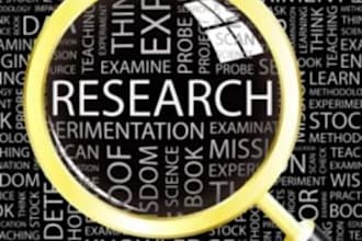 do valuable web/online RESEARCH about anything you want, products, services, places and provide a professional report