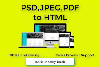 convert psd to html
