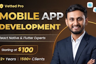 do mobile app development, ios app, android app, react native, flutter developer