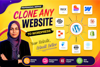 clone website or convert wix, figma, lovable, webflow to wordpress