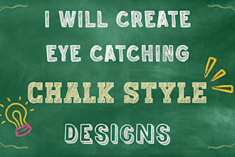 design a custom hand drawn chalkboard menu or sign