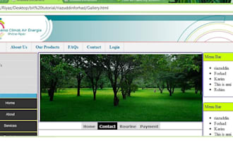 make a  3 page web site, nice and simple