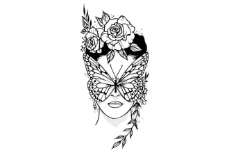 draw detailed line art illustration in 5 hours