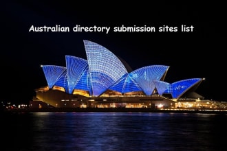 give 60 australian directory submission manually