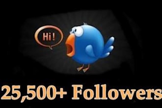 add 25,500+ Real TWITTER Followers to your Account No eggs Super Fast Without Password Just