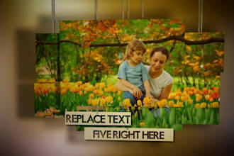 make Hanging Photos Montage Video