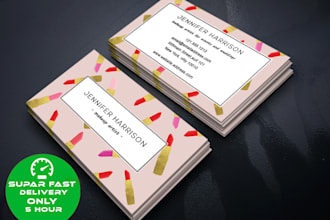 create beauty business cards only 5 hour