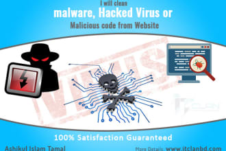 remove malware or virus code and scripts from your website