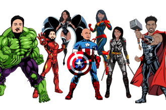 draw your photos into a superhero