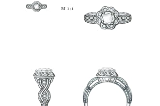 create a sketch design of your wedding ring