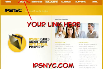 include a back link to your website from my new york intellectual property services