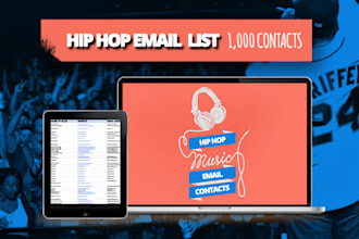 send a list of hip hop industry contacts