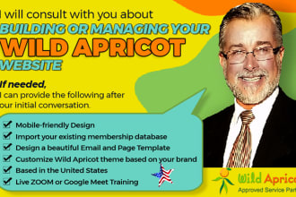 help redesign your wild apricot website, and make your website responsive