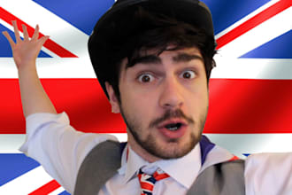 as Mr Britain say whatever you want for a voiceover or video testimonal
