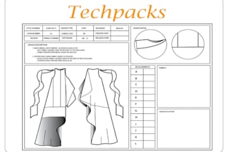do cad drawings for your school fashion portfolio