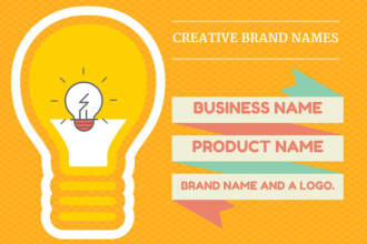 create 15 business name, brand name, company name or slogans