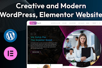 build creative and modern wordpress, elementor, woocomerce custom website