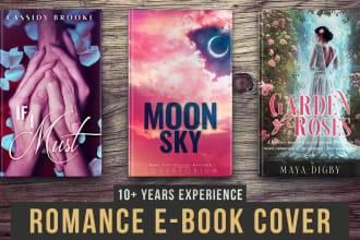 create a professional romance or steamy book cover design