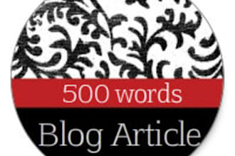 write a fresh well researched 500 word article on any topic