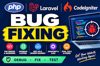 fix PHP laravel codeigniter bugs and errors