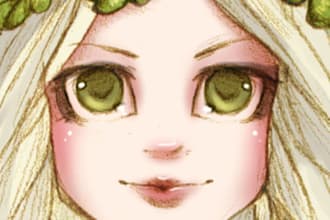 draw a custom anime cartoon portrait