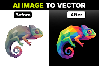 vectorize your complex ai generated artwork or logo