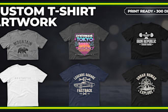 design custom t shirt designs for your brand, etsy and pod