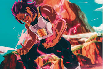 do a illustration of you with dragon ball style