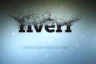 particle reveal your company name or logo or photo