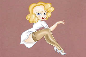 draw a cute and sexy pin up pinup girl
