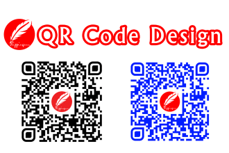 professional qr code design and generation services  logo and text product