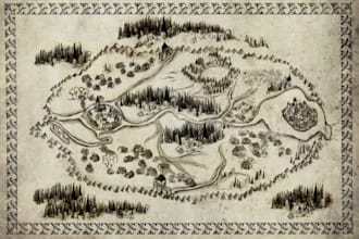 create a hand drawn or digital map