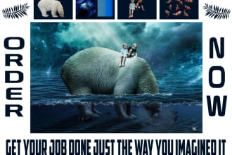 do photoshop retouching, enhancement, and composites