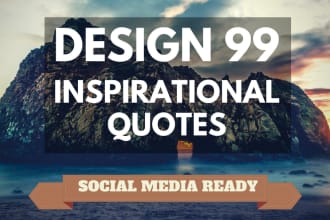 design 99 social media quotes with your logo