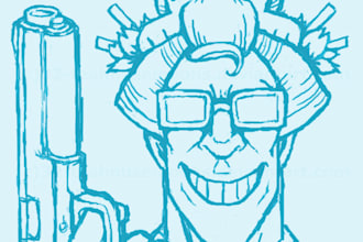 draw your Original Character or a Caricature as a sketch commission