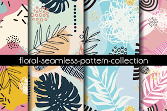 design seamless floral patterns and textile patterns for you
