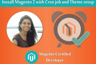 install adobe commerce magento 2 with cron job,  theme setup