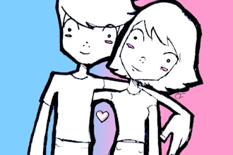 draw you as a BRILLIANT/cute/edgy stylized cartoon character