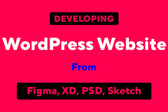 convert sketch, xd, psd, figma to wordpress website design