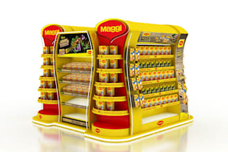 do 3d creative display stands for your product