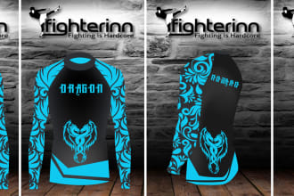 design a rash guard for martial arts