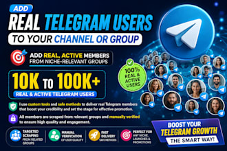 telegram scrap real users increase groups members fast safe