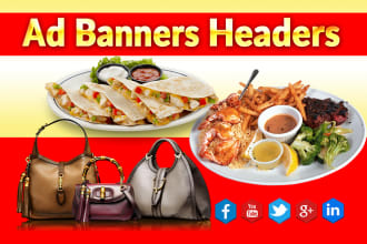 design a professional web banner, header or ad