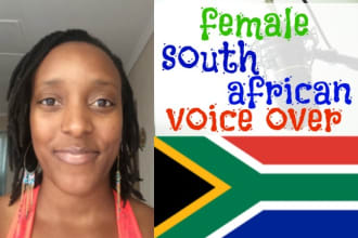 record 50 words pro studio south african female voice over