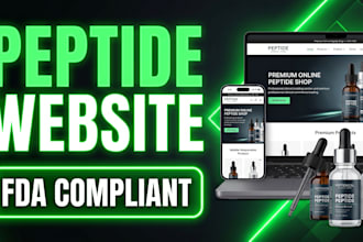 build fda compliant peptide website and ecommerce store