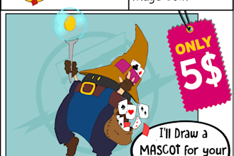 draw a mascot for your brand, bussines or blog
